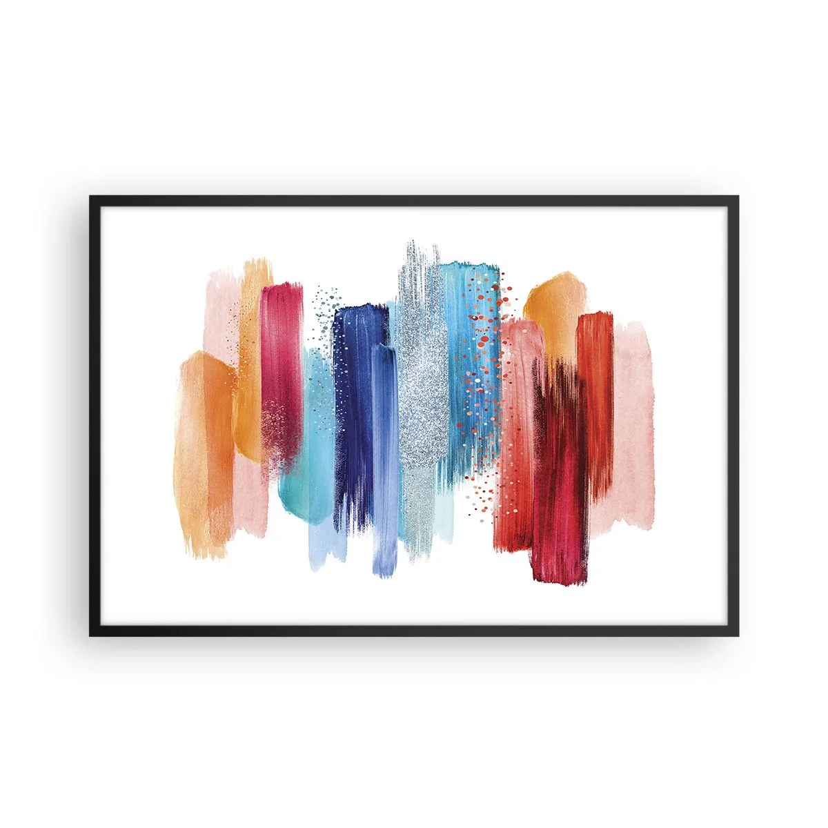 Poster in een zwarte lijst - Omhoog en omlaag - 91x61 cm