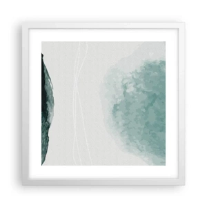 Poster in een witte lijst - Ontmoeting met de mist - 40x40 cm
