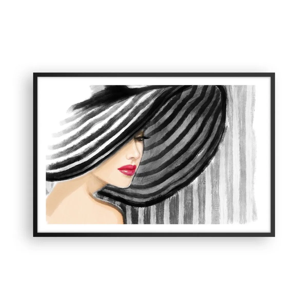 Poster in een zwarte lijst - Waar moet je zoeken? - 91x61 cm
