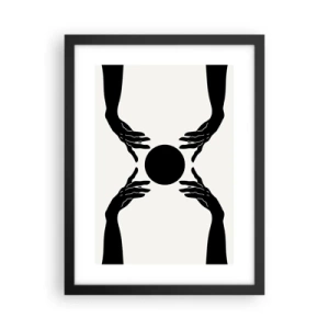 Poster in een zwarte lijst - Geheim teken - 30x40 cm