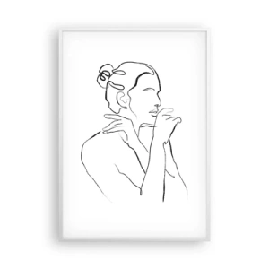 Poster in een witte lijst - Naakt: een sensueel mysterie - 70x100 cm