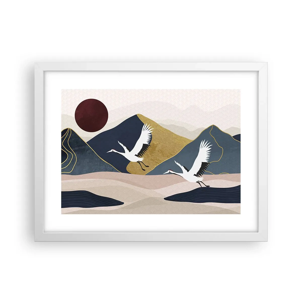 Poster in een witte lijst - Het is weer een dag GEGAAN - 40x30 cm