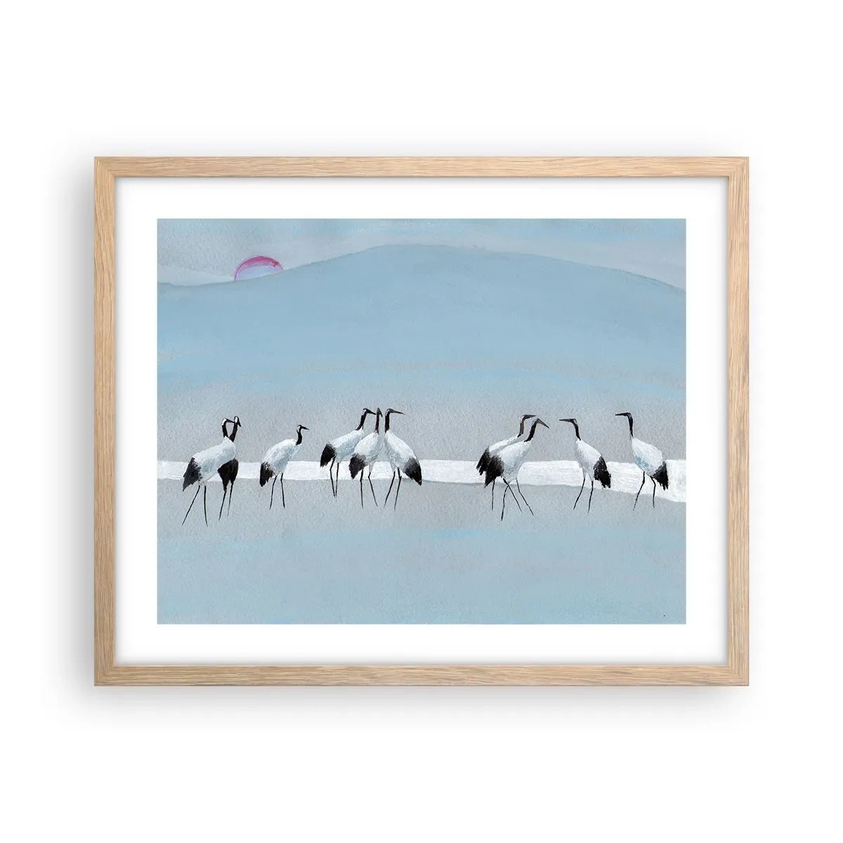 Een poster in een licht eiken lijst - Na een warme dag - 50x40 cm