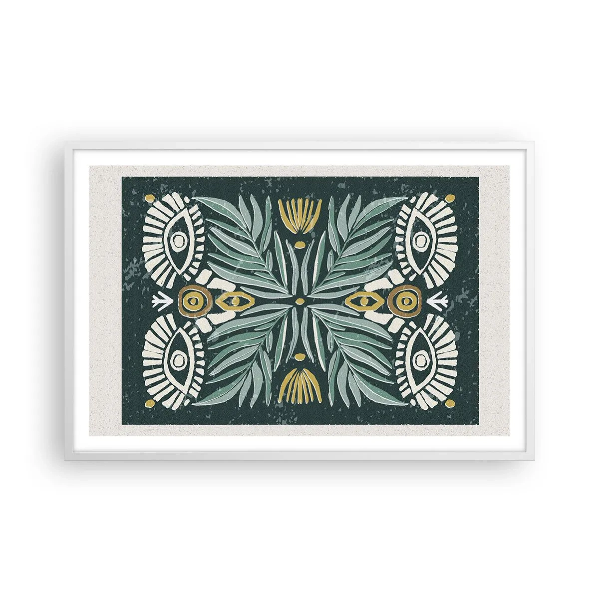 Poster in een witte lijst - Als een volksuitsnede - 91x61 cm