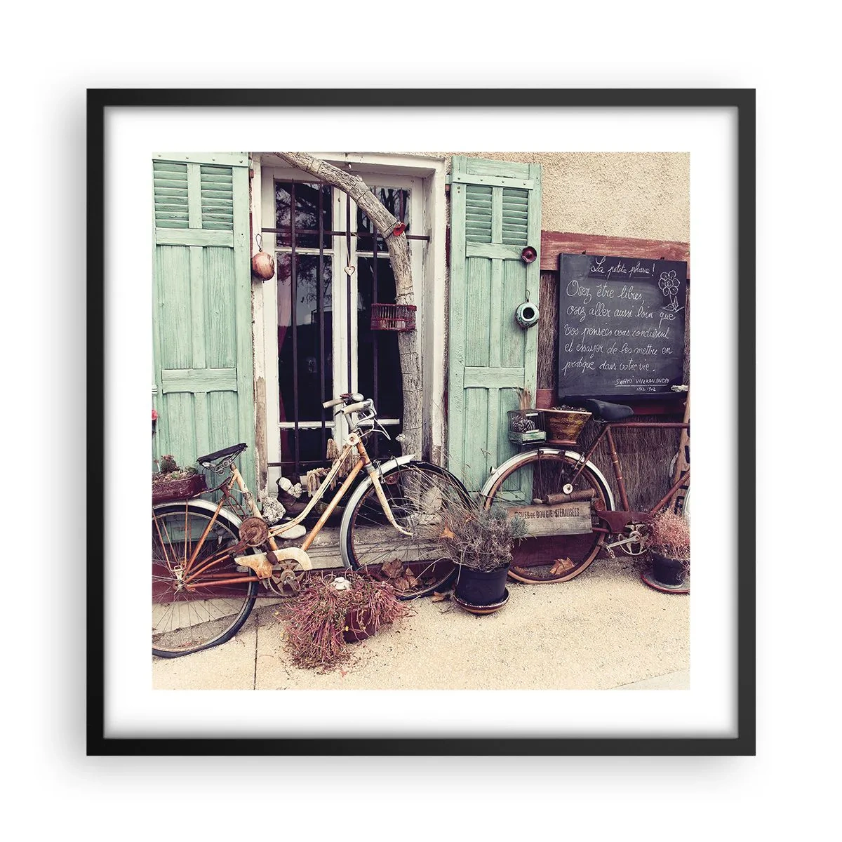 Poster in een zwarte lijst - Lang leve de provincie - 50x50 cm