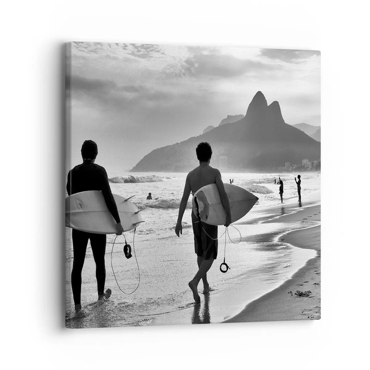 Schilderen op canvas - Enkele golf samba - 30x30 cm