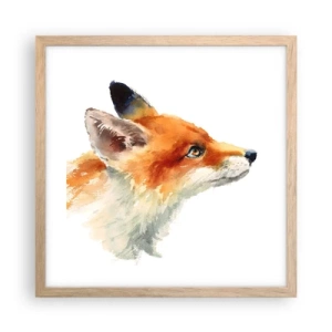 Een poster in een licht eiken lijst - Je kunt nooit voorzichtig genoeg zijn - 40x40 cm