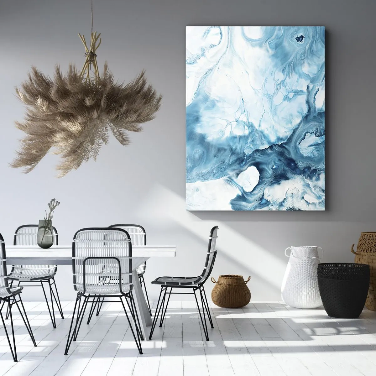 Schilderen op canvas - Blauw Concert - 80x120 cm