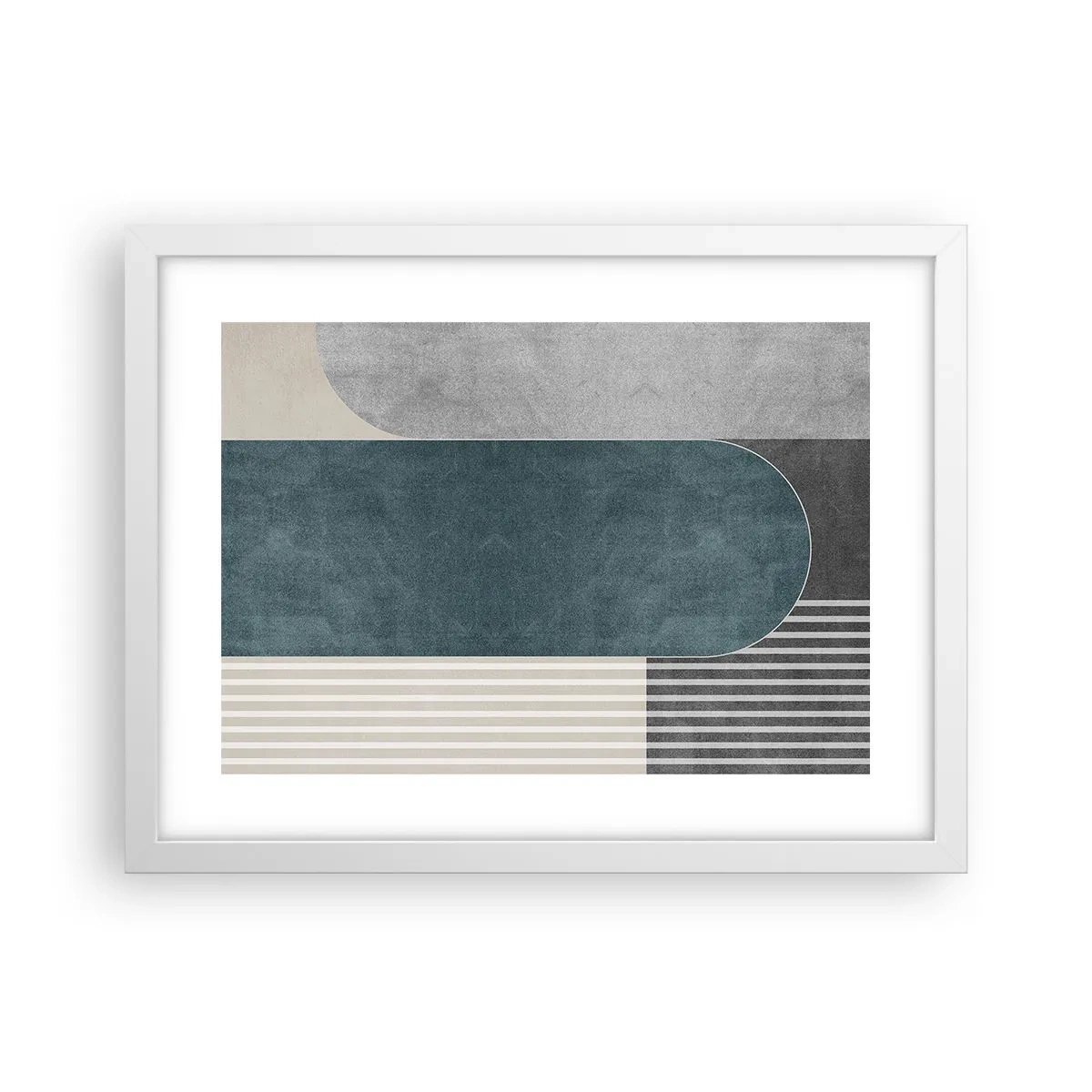 Poster in een witte lijst - Compositie op niveau - 40x30 cm