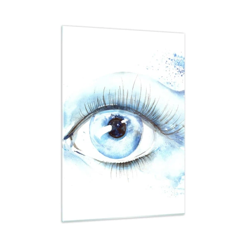 Schilderen op glas - Dompel jezelf onder in het blauw van de blik - 50x70 cm