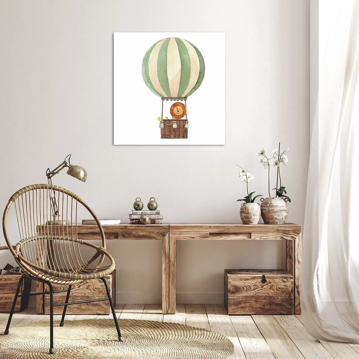 Schilderen op canvas - Leons reizen - 30x30 cm