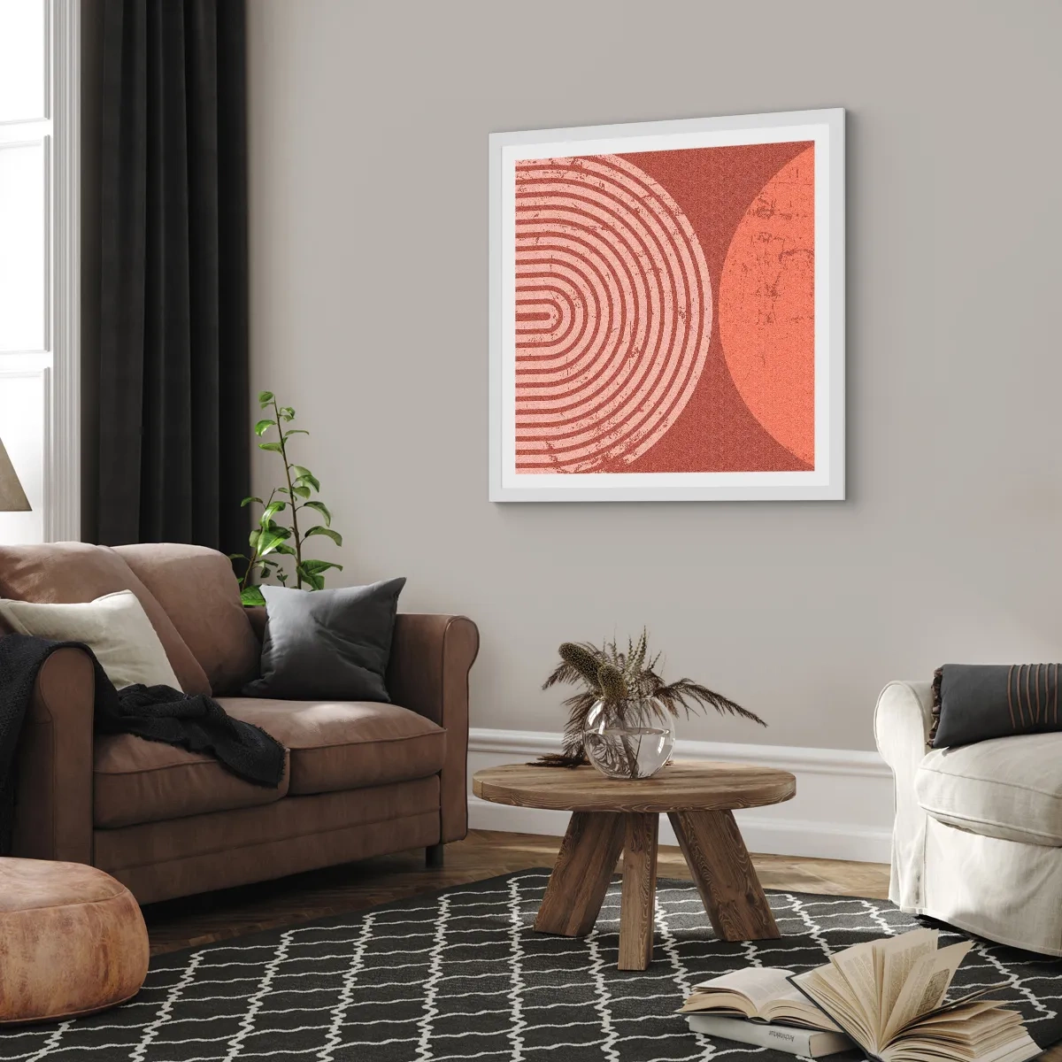 Poster in een witte lijst - Een nauwe band - 30x30 cm