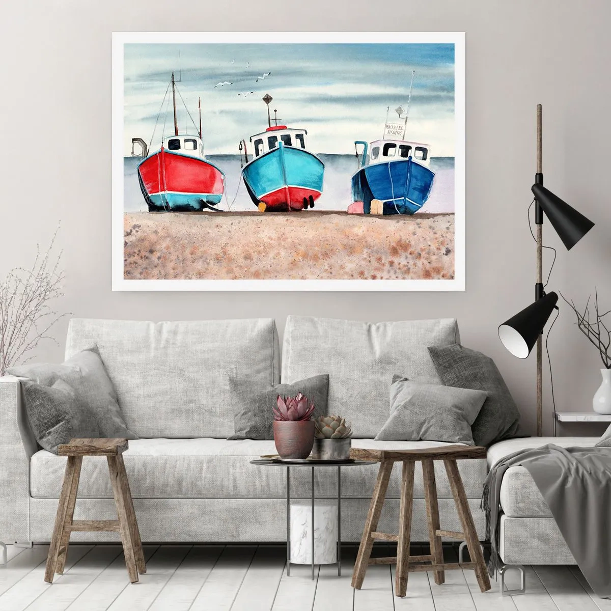 Poster - Klaar om te vissen - 70x50 cm