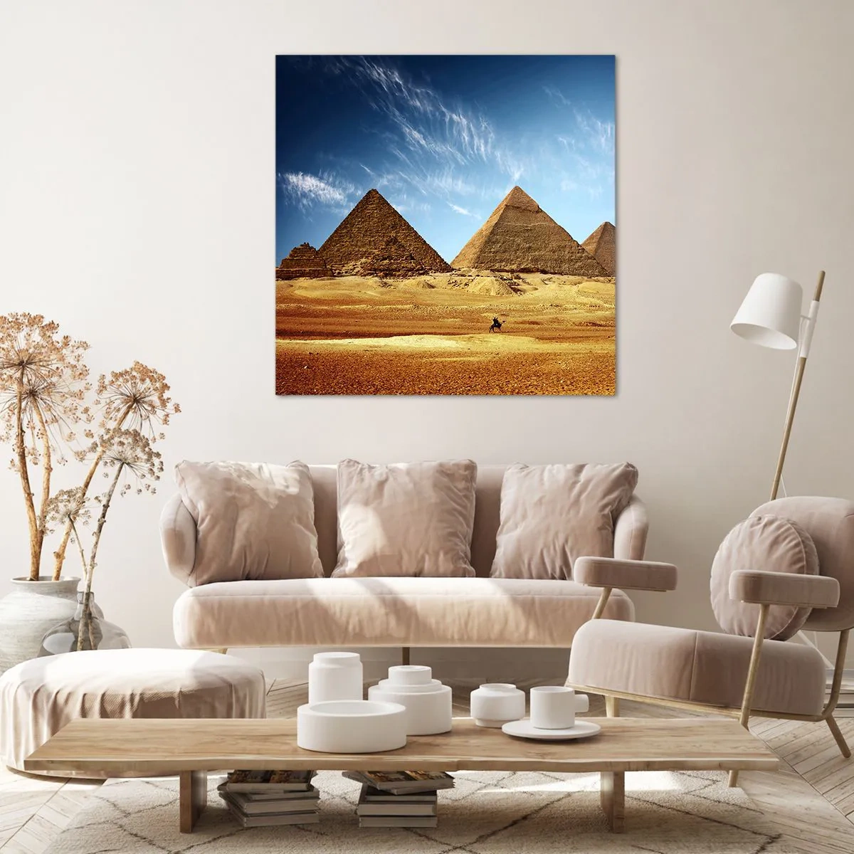 Schilderen op canvas - 40 eeuwen kijken naar je - 60x60 cm