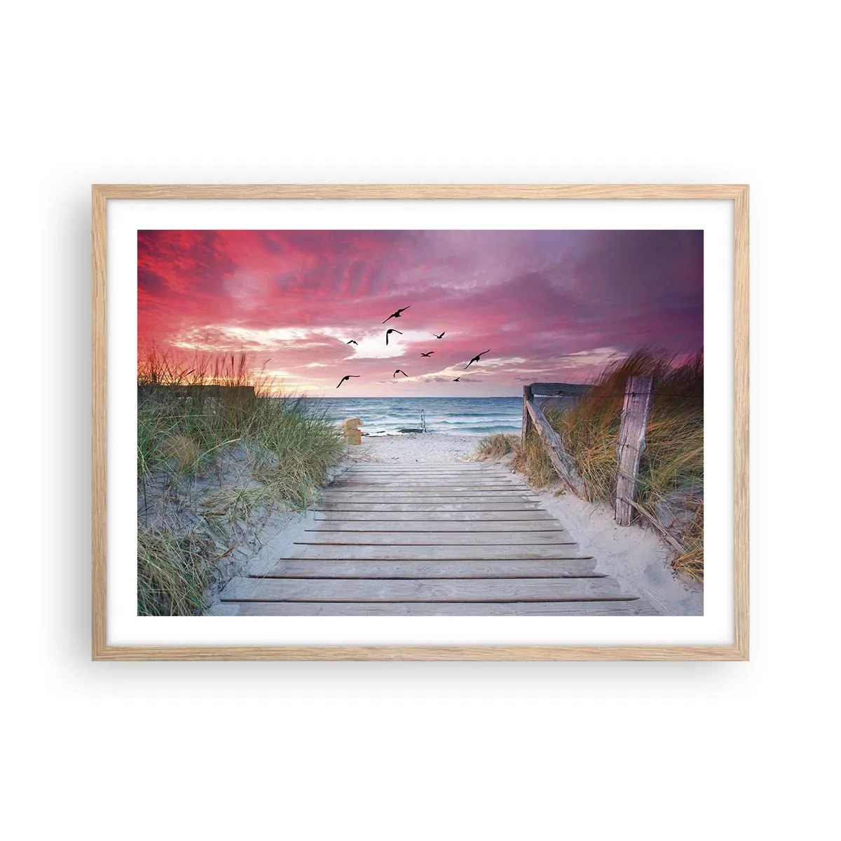 Een poster in een licht eiken lijst - Baltische indruk - 70x50 cm
