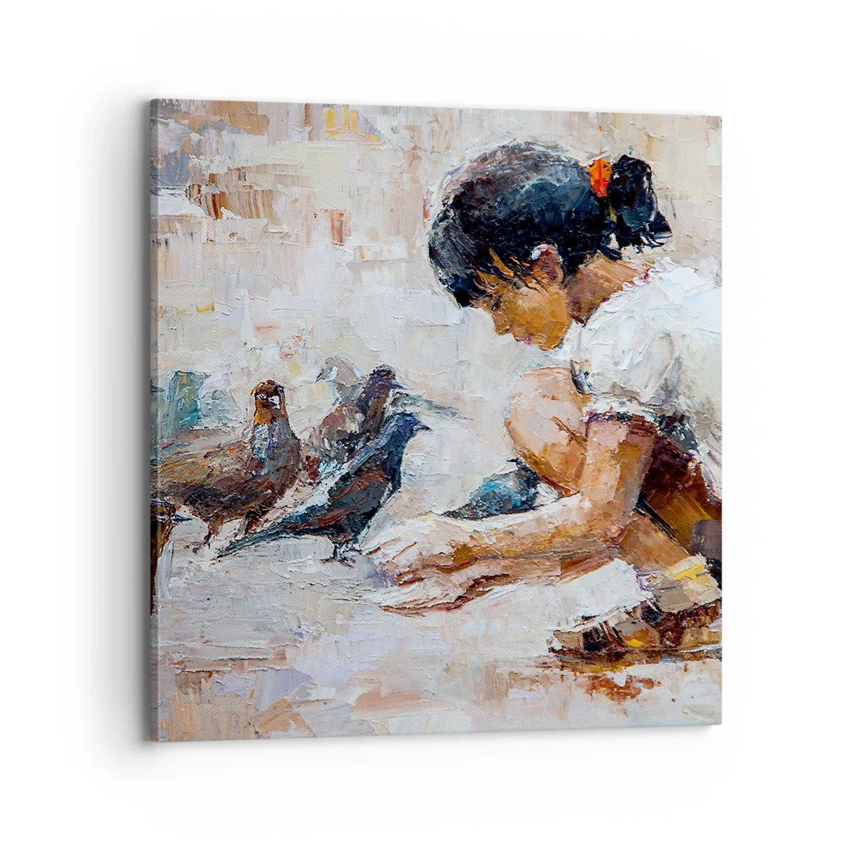 Schilderen op canvas - De kleintjes en de leukste - 70x70 cm