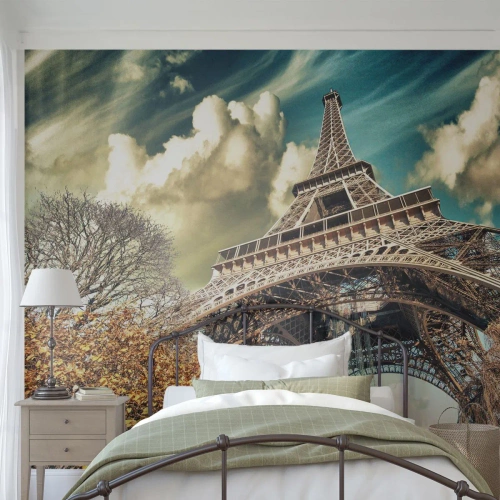 Fotobehang Premium Canvas - En in de herfst in Parijs... - Stad, Parijs, Eiffeltoren - 350x256 cm