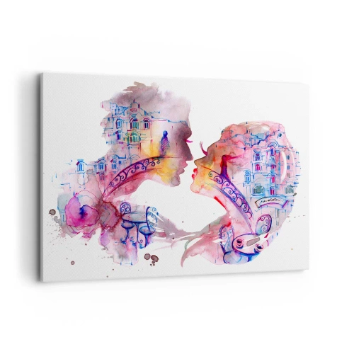 Schilderen op canvas - De geheime brug van zuchten - 100x70 cm