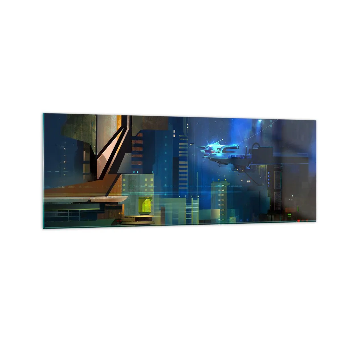 Schilderen op glas - In de nabije toekomst - 140x50 cm