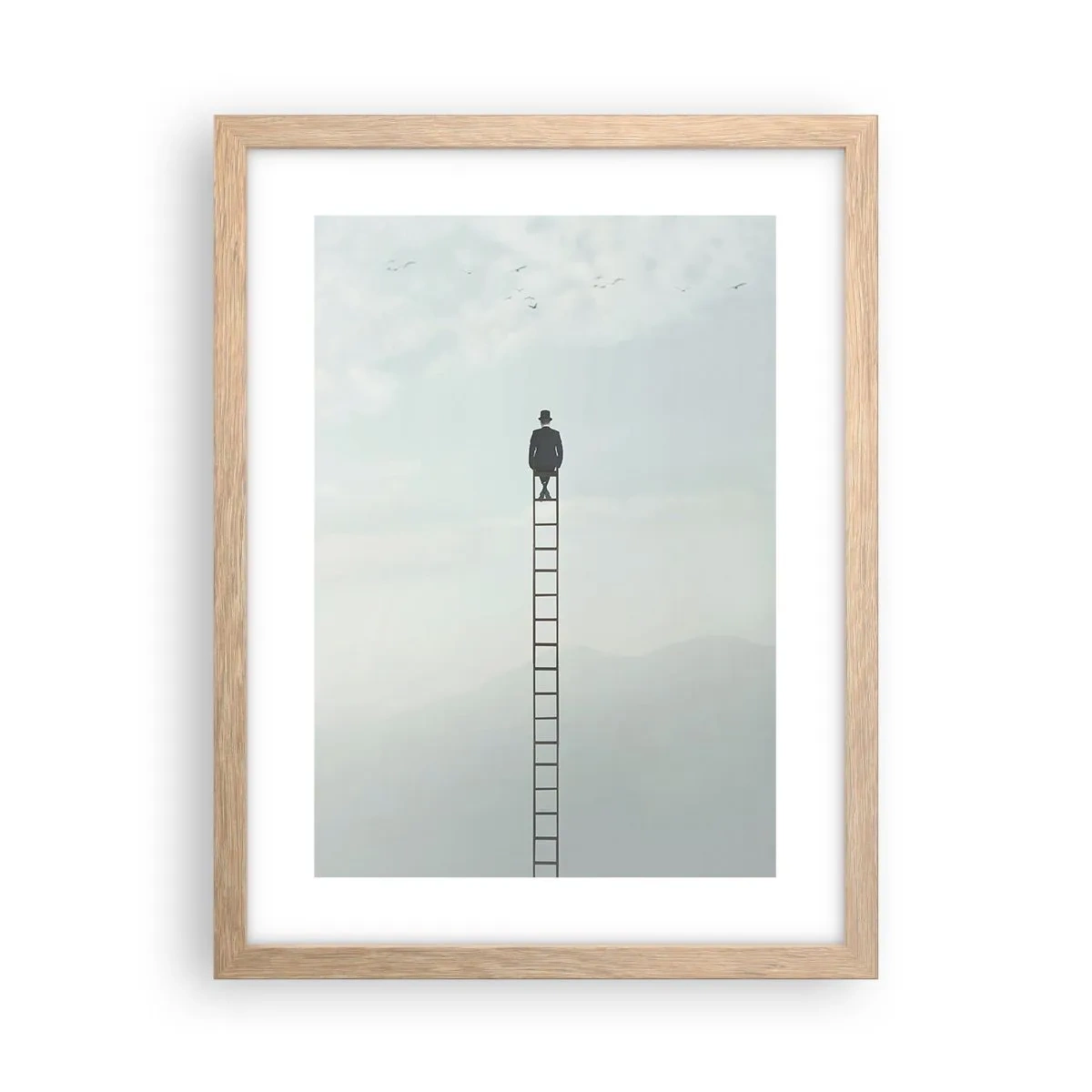 Een poster in een licht eiken lijst - Stap verder op! - 30x40 cm