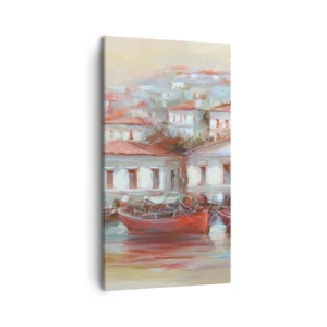 Schilderen op canvas - Gelukkige stad - 45x80 cm