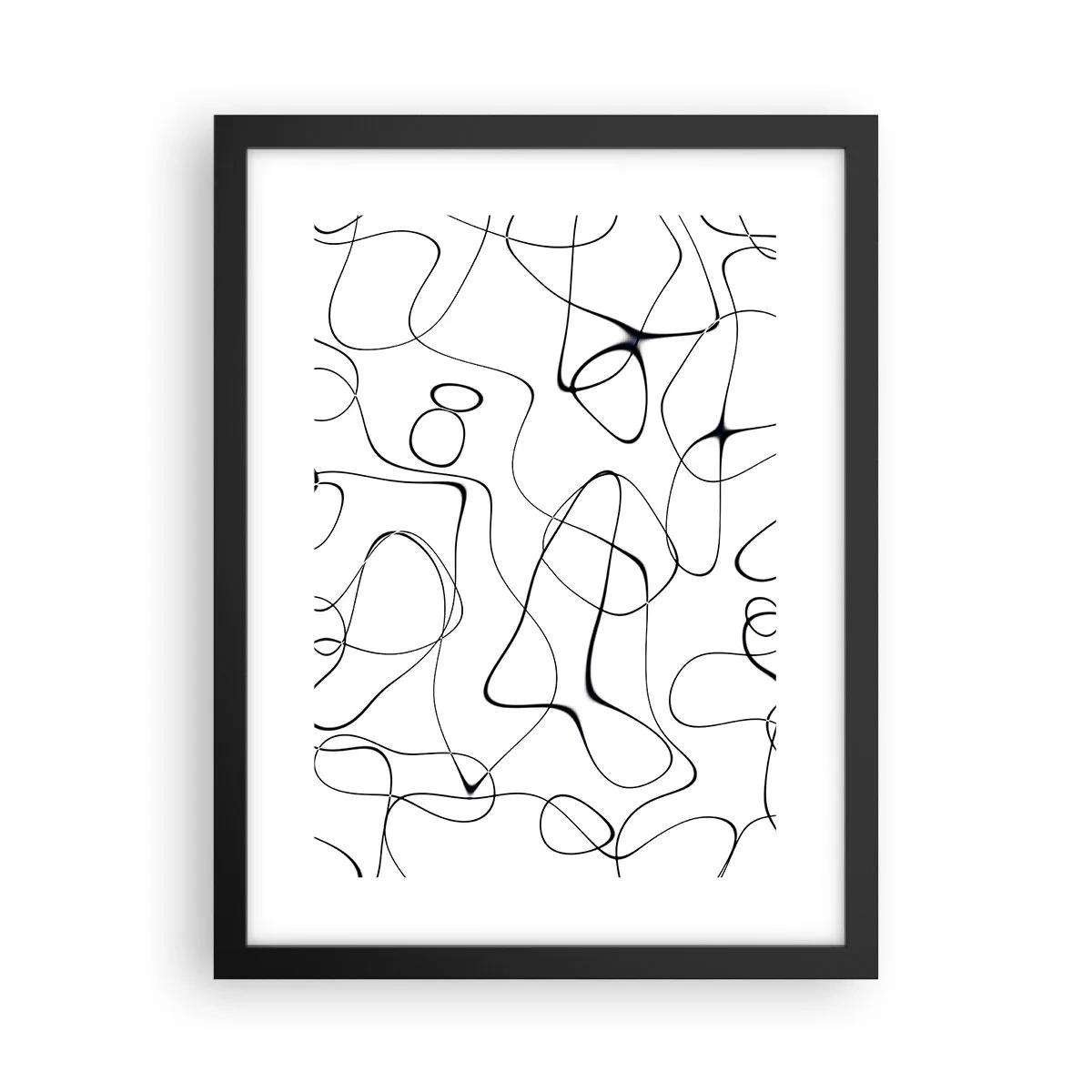 Poster in een zwarte lijst - Levenspaden, wisselvalligheden - 30x40 cm