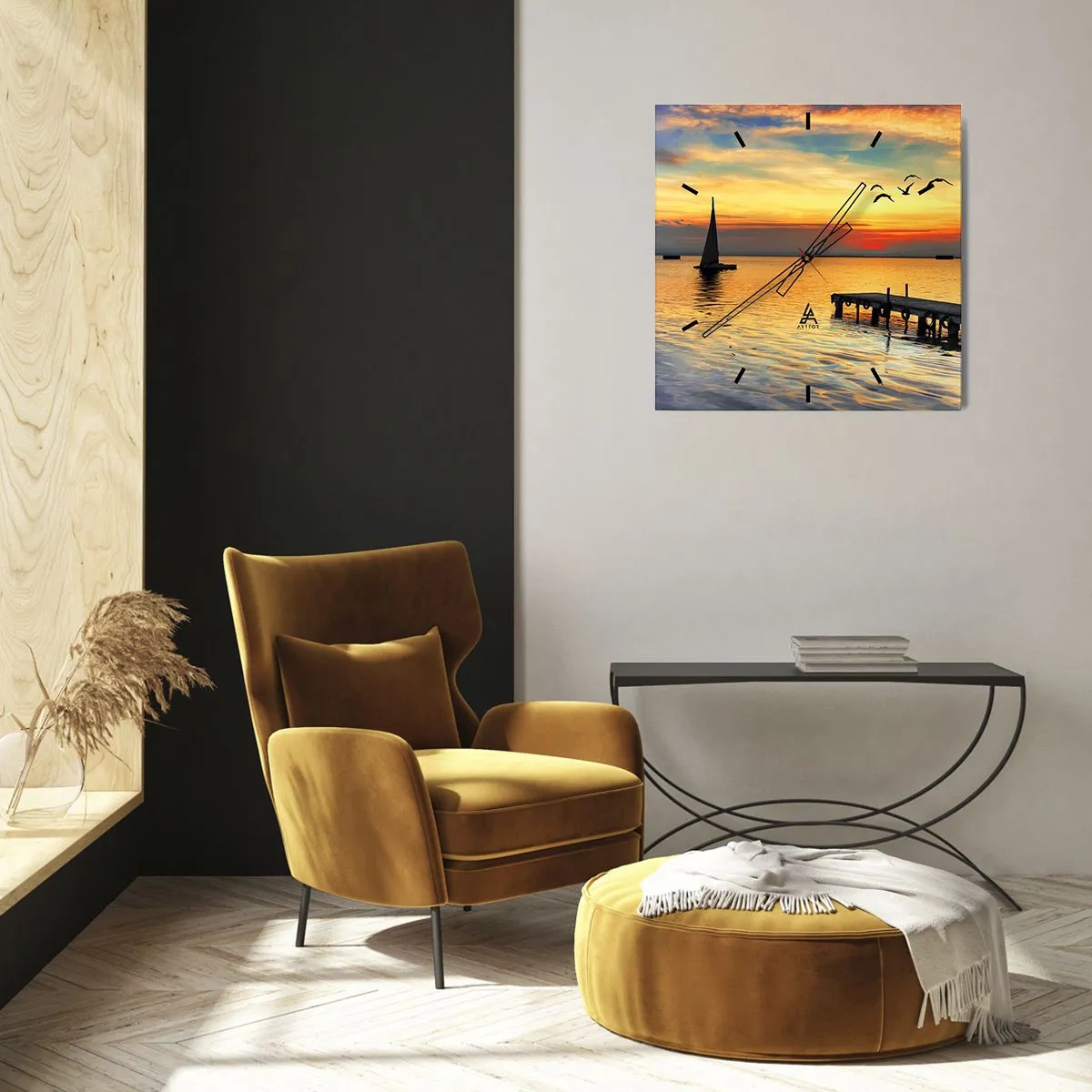 Wandklok - Klok - De avonden keren terug - 30x30 cm