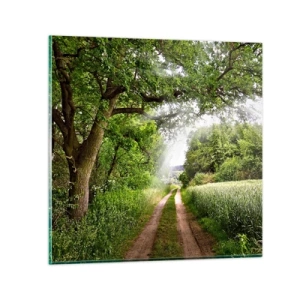 Schilderen op glas - Et in Arcadia ego - 60x60 cm