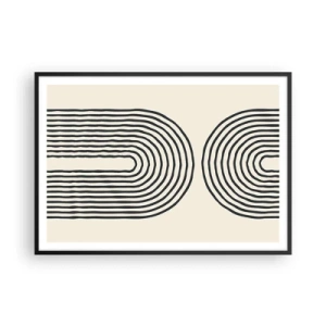 Poster in een zwarte lijst - In een ogenblik ... - 100x70 cm