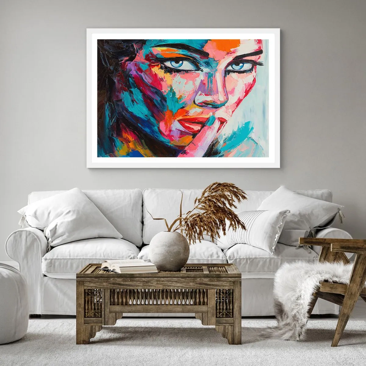 Poster in een witte lijst - Ons eerste geheim - 30x30 cm