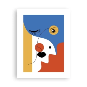 Poster - Gedeconstrueerd portret - 30x40 cm