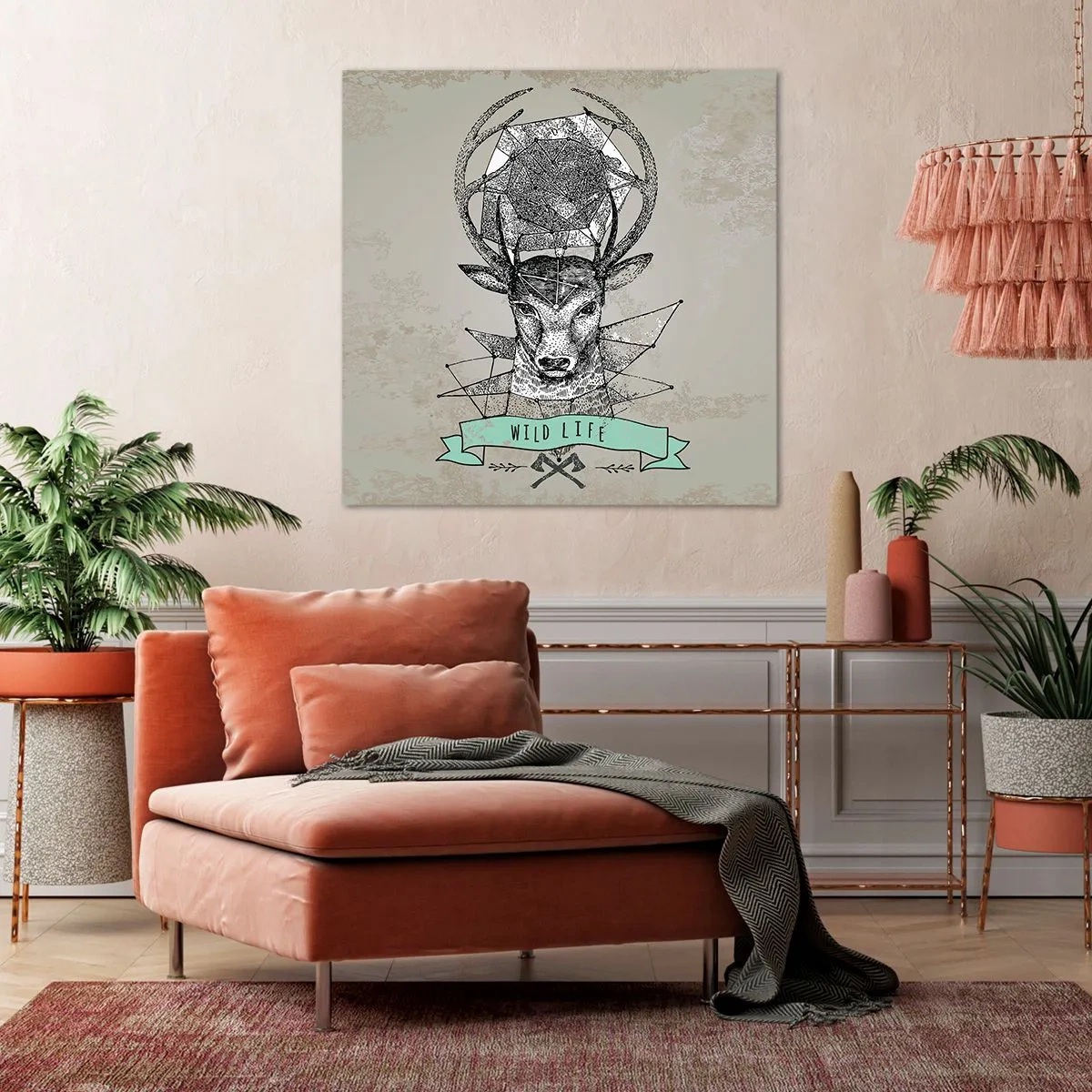 Schilderen op canvas - Sint Hubertus visie - 70x70 cm