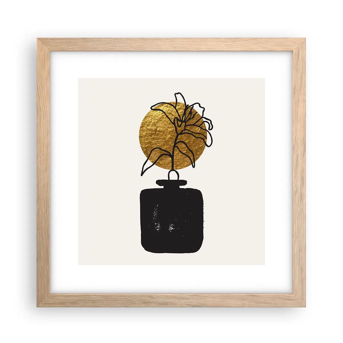 Een poster in een licht eiken lijst - Schoonheid is goud waard - 30x30 cm