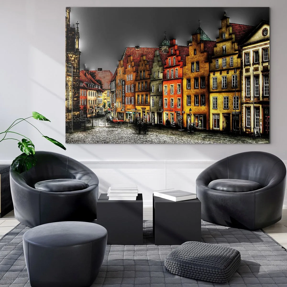 Schilderen op glas - Het enige wat ontbreekt is een betoverde koets - 100x70 cm