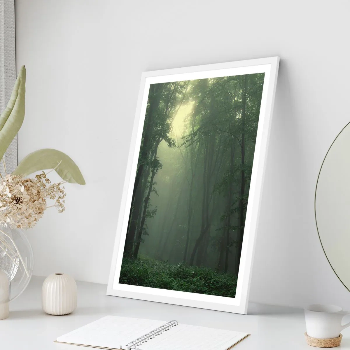 Poster in een witte lijst - Voordat hij wakker wordt - 30x40 cm