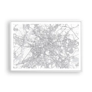 Poster in een witte lijst - Berlijnse bloem - 100x70 cm