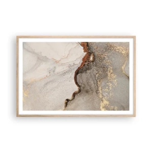 Een poster in een licht eiken lijst - Op de grens van kleuren - 91x61 cm