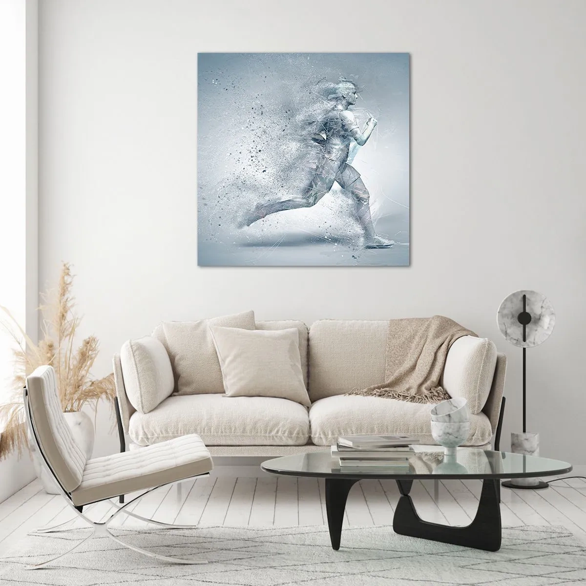 Schilderen op glas - Kristalheldere energie - 70x70 cm