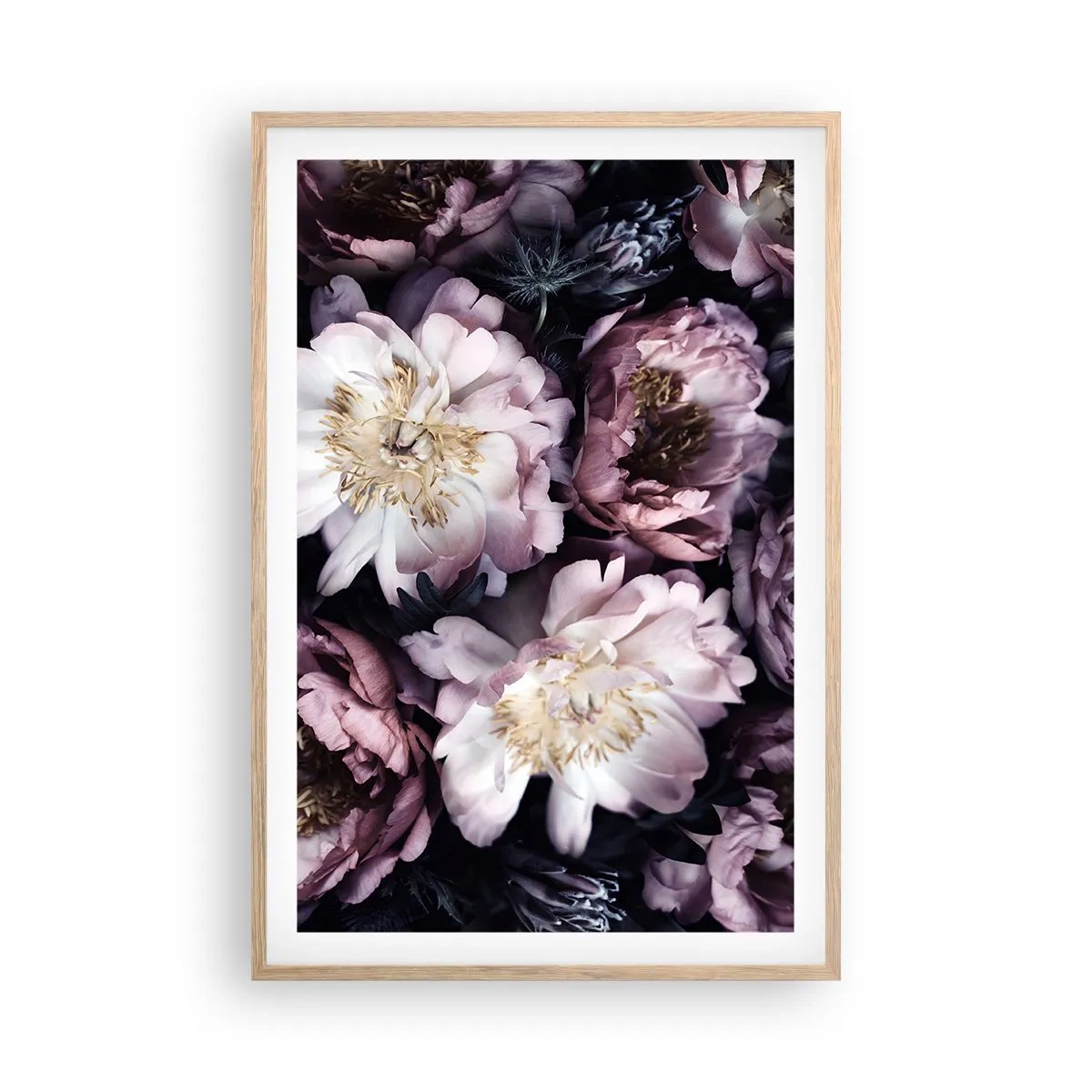 Een poster in een licht eiken lijst - Boeket ouderwets - 61x91 cm