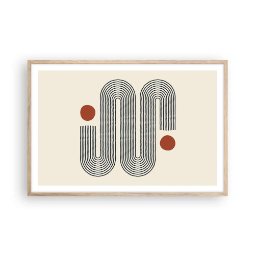 Een poster in een licht eiken lijst - Van het begin tot het eind - 91x61 cm