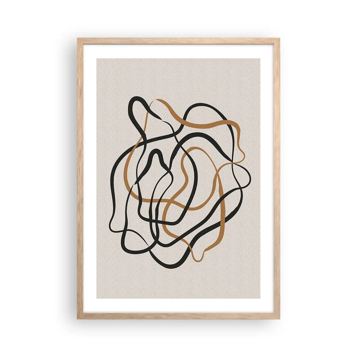 Een poster in een licht eiken lijst - Alles ging mis - 50x70 cm