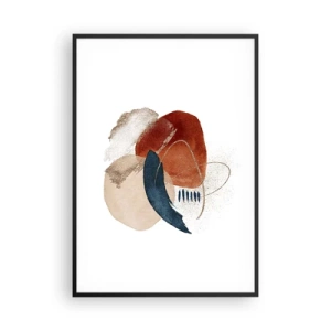 Poster in een zwarte lijst - Ovale compositie - 70x100 cm