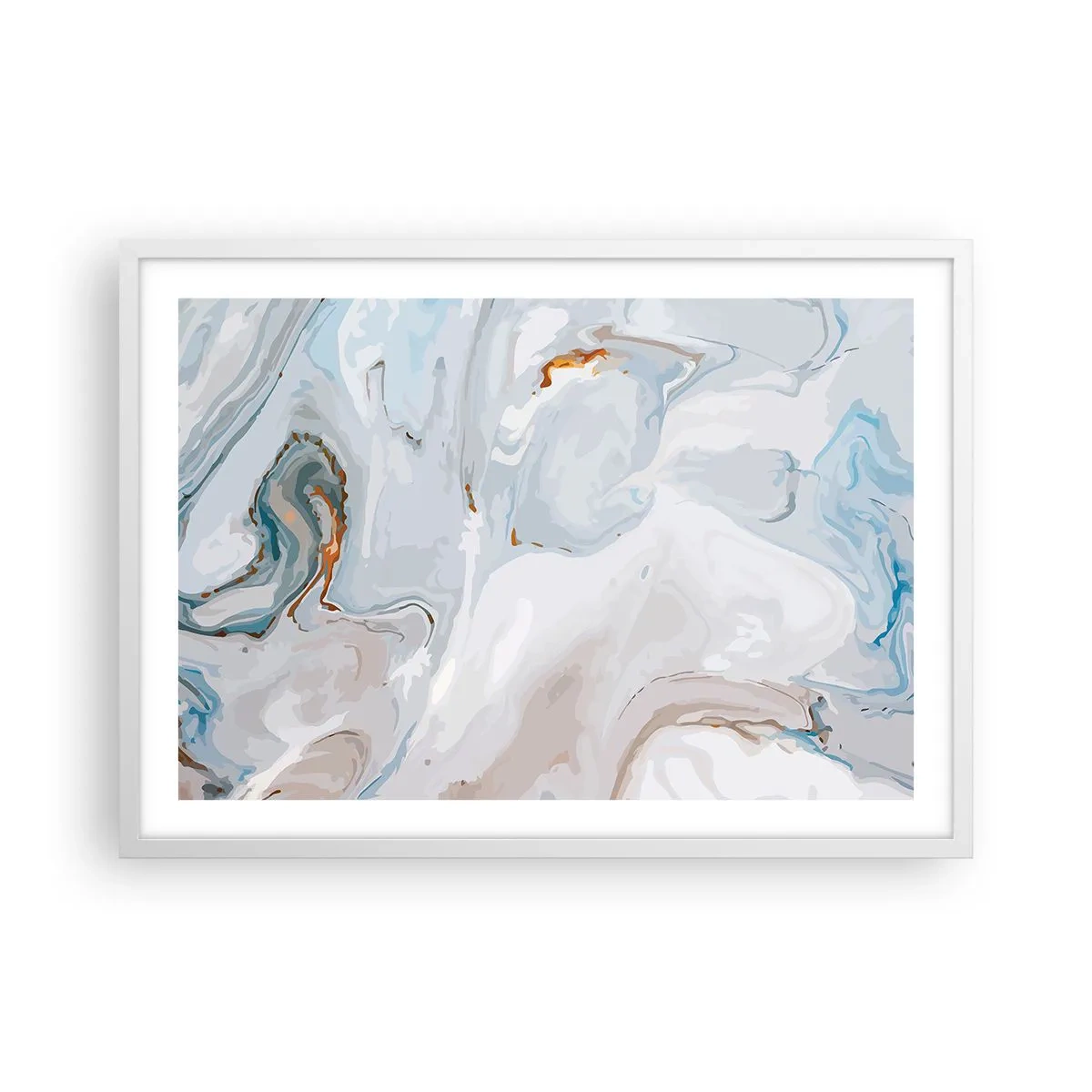 Poster in een witte lijst - Het wit is verheven - 70x50 cm