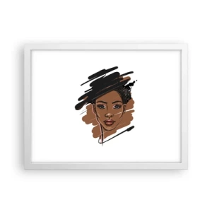 Poster in een witte lijst - Zoet als chocolade - 40x30 cm