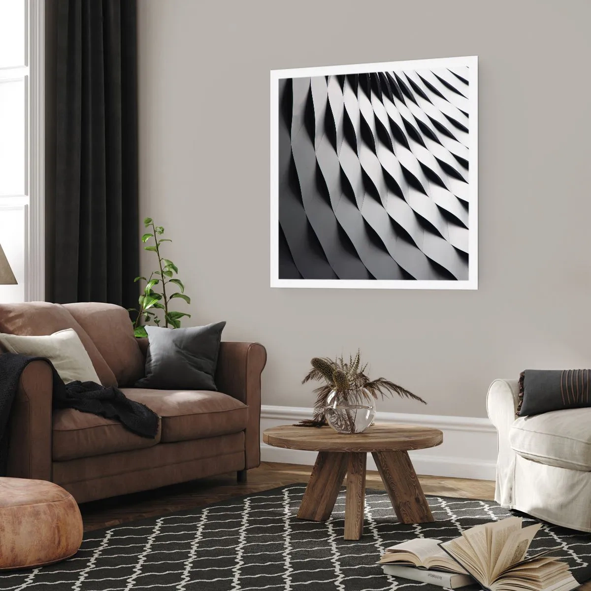 Poster - Aan de oppervlakte van de golven - 60x60 cm