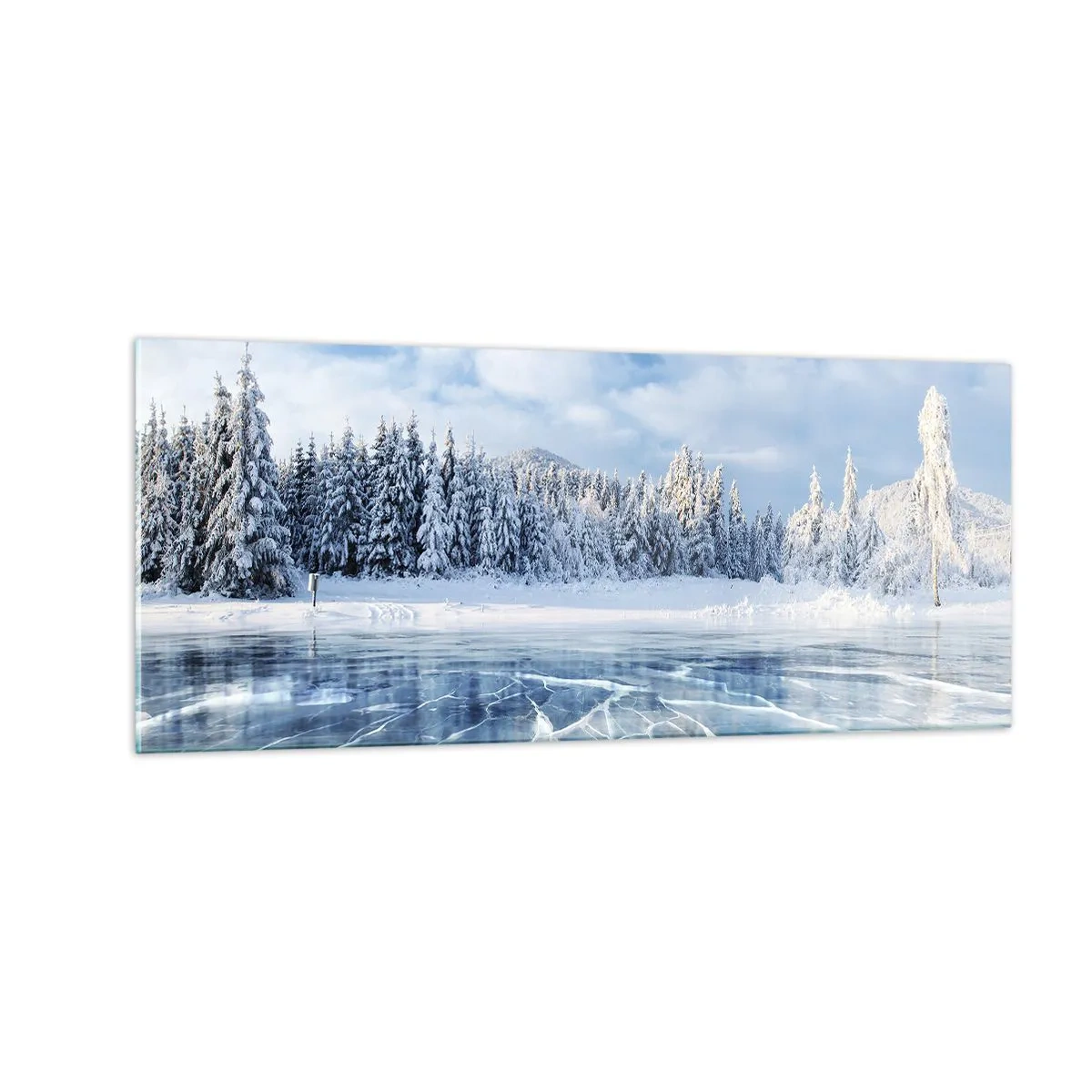 Schilderen op glas - Een oogverblindend en kristalhelder uitzicht - 100x40 cm