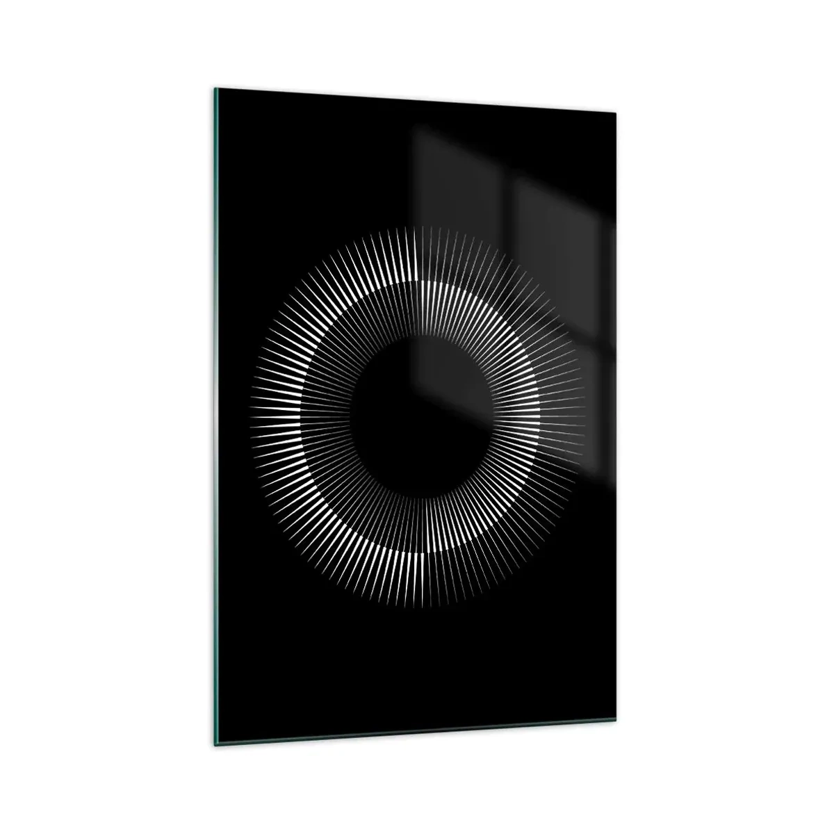 Schilderen op glas - Zwarte zon - 70x100 cm