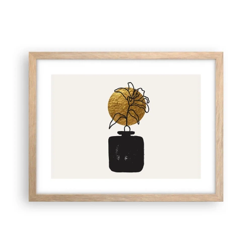 Een poster in een licht eiken lijst - Schoonheid is goud waard - 40x30 cm