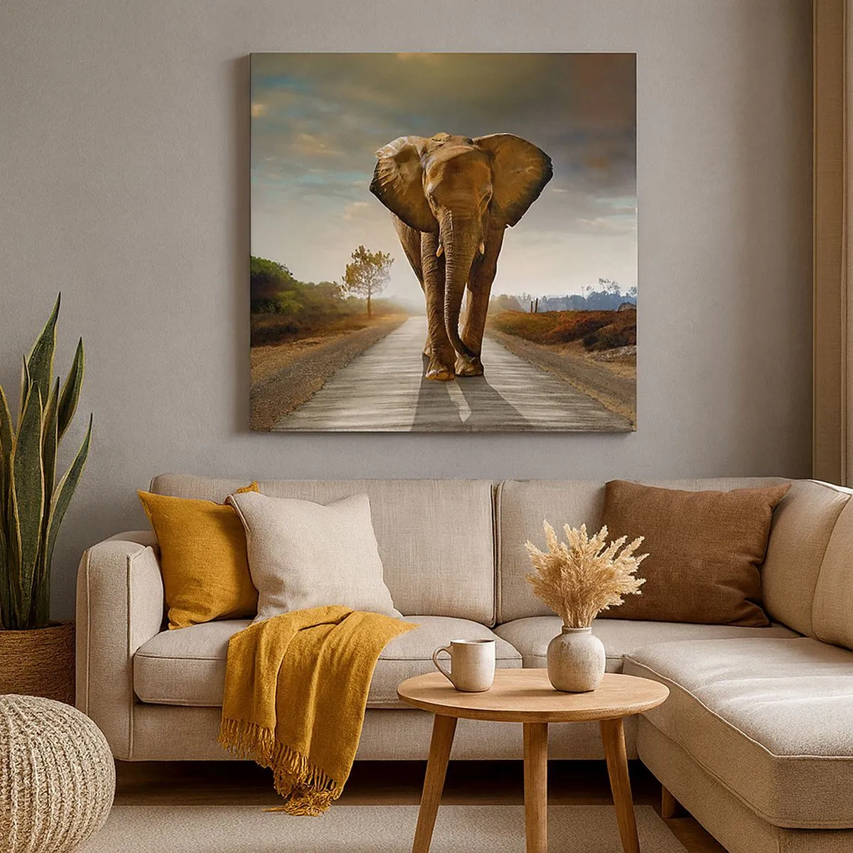 Schilderen op canvas - En helemaal niet in een porseleinen pakhuis - 30x30 cm