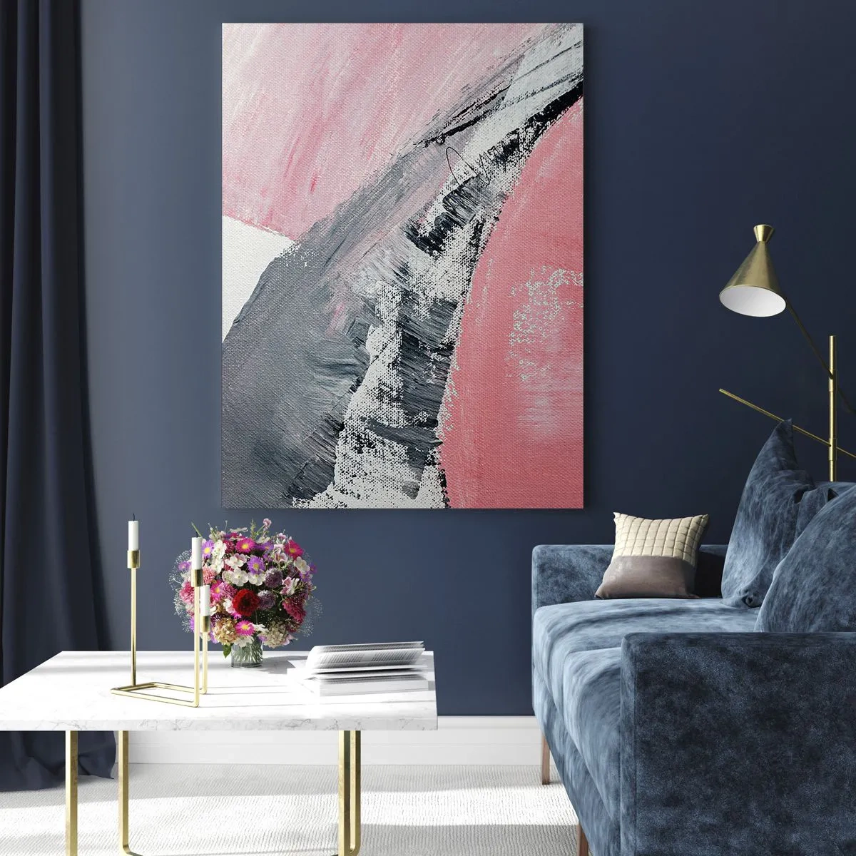 Schilderen op glas - Bijpassende compositie - 70x100 cm